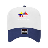 Half American Half Colombian Flag Combined Map Colombia Usa T Shirt Adjustable Baseball Cap | Artistshot