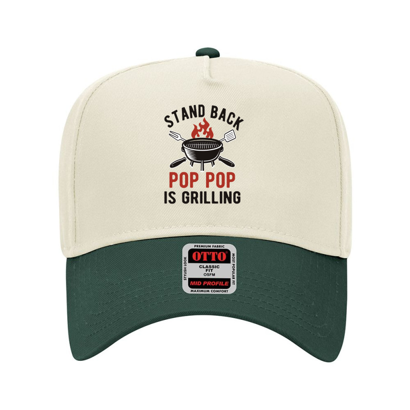 Pop Pop Is Grilling Bbq Grill Pop Pop Grandpa Dad Adjustable Baseball Cap | Artistshot