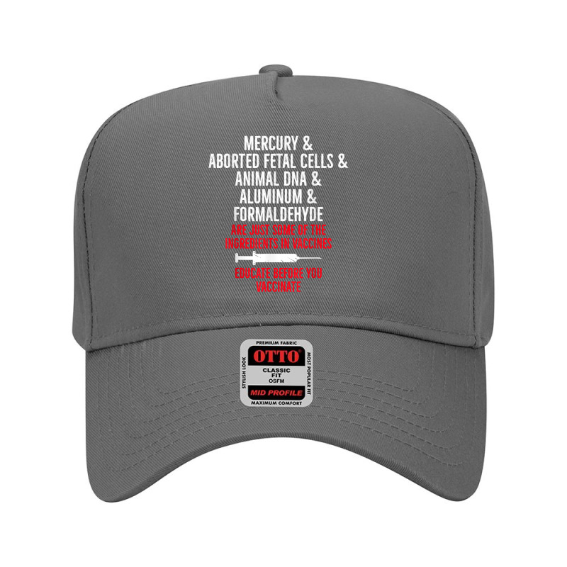 Anti Mandatory Vaccine Educate Against Vaccination Adjustable Baseball Cap by JuniorFrye | Artistshot