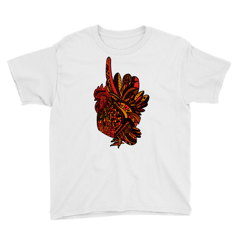 Ornate Rooster Youth Tee by polkam design | Artistshot