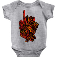 Ornate Rooster Baby Bodysuit | Artistshot