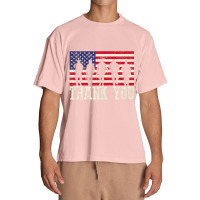 Patriotic American Flag Thank You Women Kid Girl Boy Urban Heavy T-shirt | Artistshot