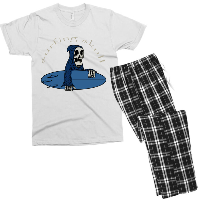 Surfing Skull Men's T-shirt Pajama Set | Artistshot