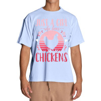 Chicken Chick Just A Girl Who Loves Chickens Retro Vintage Urban Heavy T-shirt | Artistshot