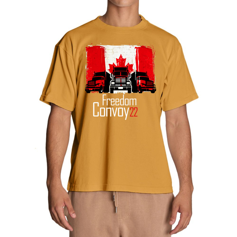 Canada Freedom Convoy 2022 Canadian Truckers Support Flag Urban Heavy T-shirt | Artistshot