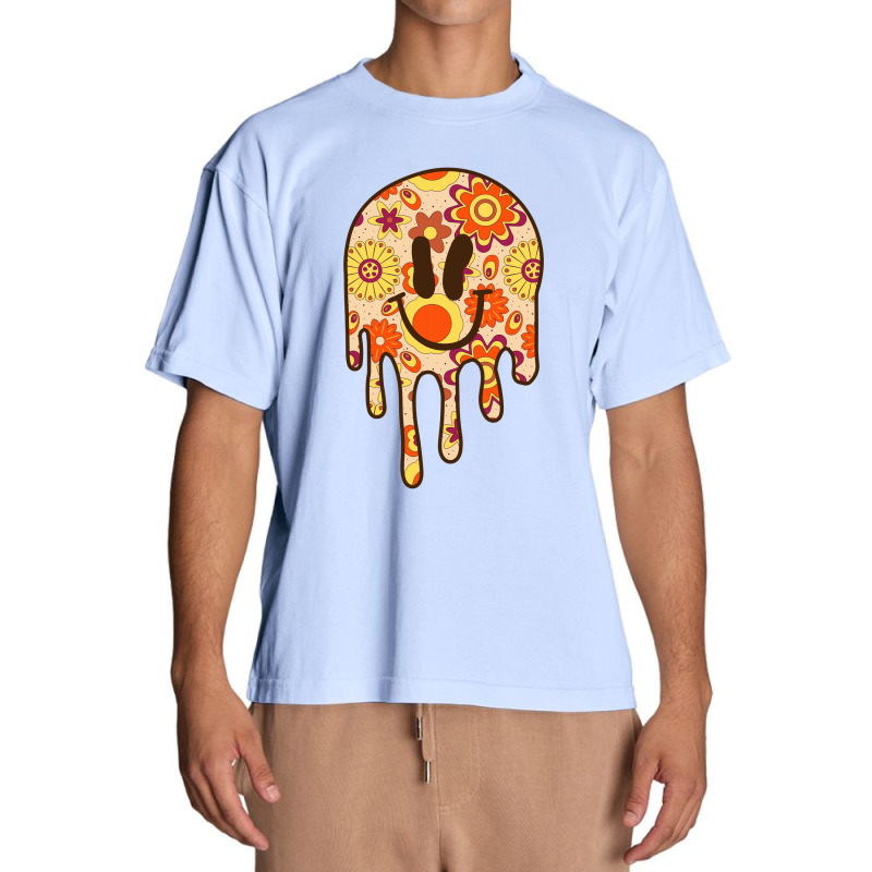 Daisy Smiley Drip Groovy Urban Heavy T-shirt | Artistshot