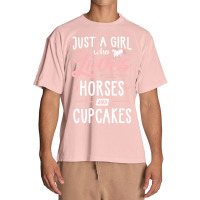 Just A Girl Who Loves Horses And Cupcakes Horse Lover Urban Heavy T-shirt | Artistshot