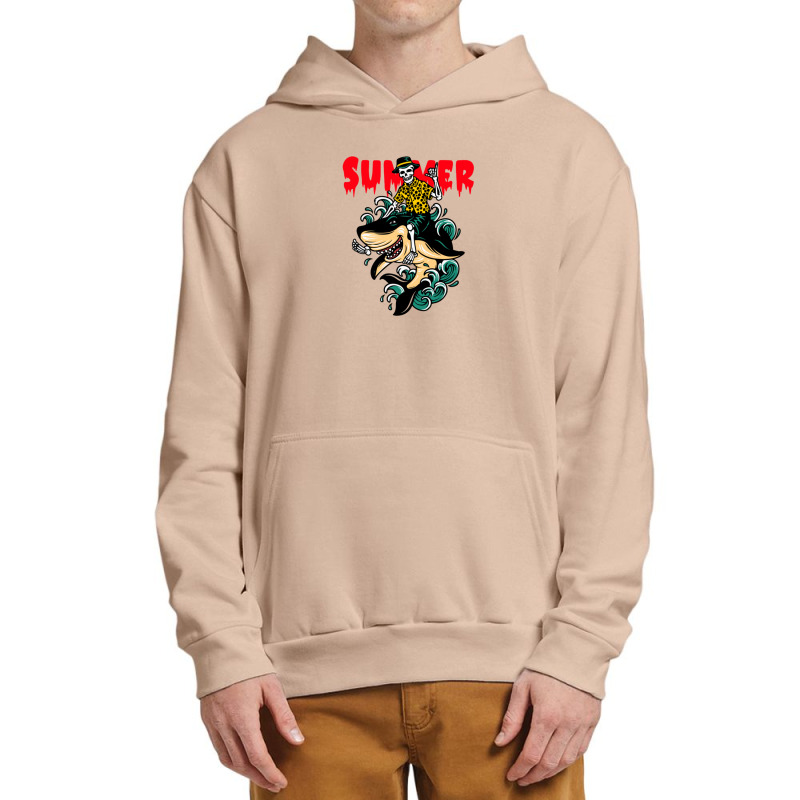 Ghost And Shark Summer Design One Urban Pullover Hoodie by HunterWare | Artistshot