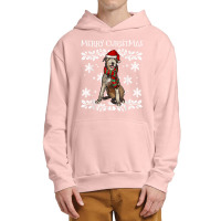 Merry Christmas Ornament Irish Wolfhound Xmas Santa T Shirt Urban Pullover Hoodie | Artistshot