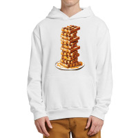 Tall Stack Of Waffles And Syrup Urban Pullover Hoodie | Artistshot