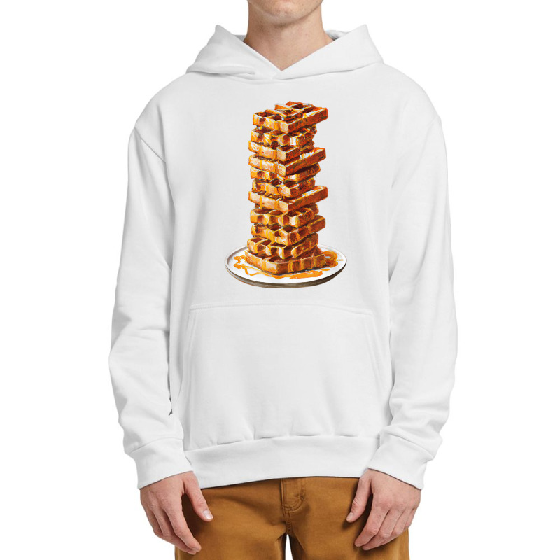 Tall Stack Of Waffles And Syrup Urban Pullover Hoodie by Outpost | Artistshot