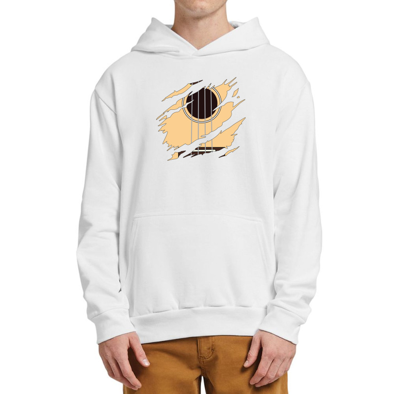 Ripped Ukulele Natural Color Urban Pullover Hoodie | Artistshot