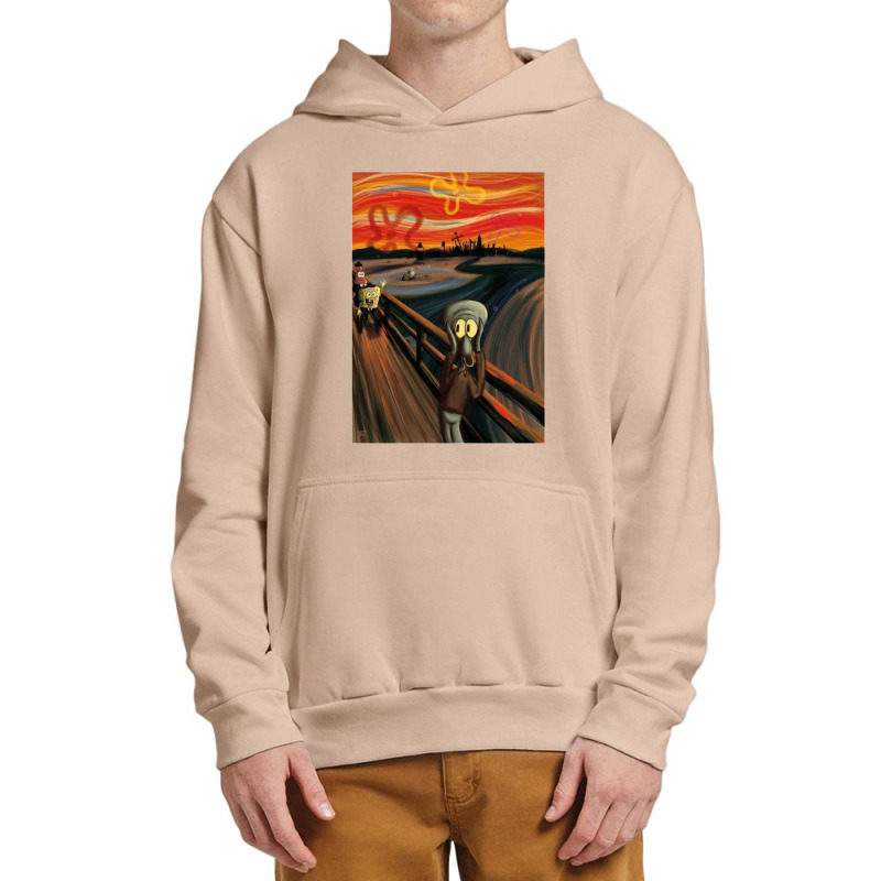 Music-retro-the-scream-by-edvard-munch-funny-graphic-gift- Urban Pullover Hoodie by cm-arts | Artistshot