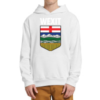 Wexit Alberta With Coat Of Arm Shield Canada Separation Movement Black Urban Pullover Hoodie | Artistshot