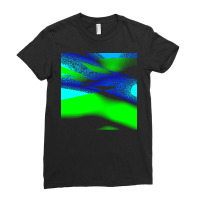 Blue Green Black Abstract Art T  Shirt Blue Green Black Abstract Art T Ladies Fitted T-shirt | Artistshot