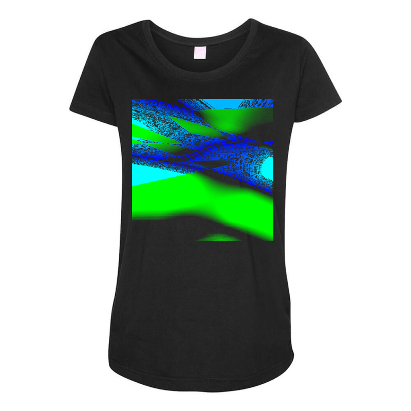 Blue Green Black Abstract Art T  Shirt Blue Green Black Abstract Art T Maternity Scoop Neck T-shirt by ortizaiyana293 | Artistshot