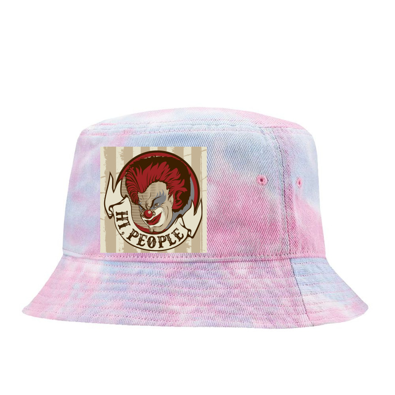 Clown Say Hi People Tie Dyed Bucket Hat by Heri Iye | Artistshot