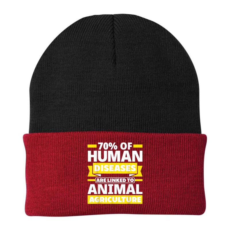 Diseases Linked To Animal Agriculture Vegan Facts T Shirt Beanie by dubrayhecallezhd | Artistshot