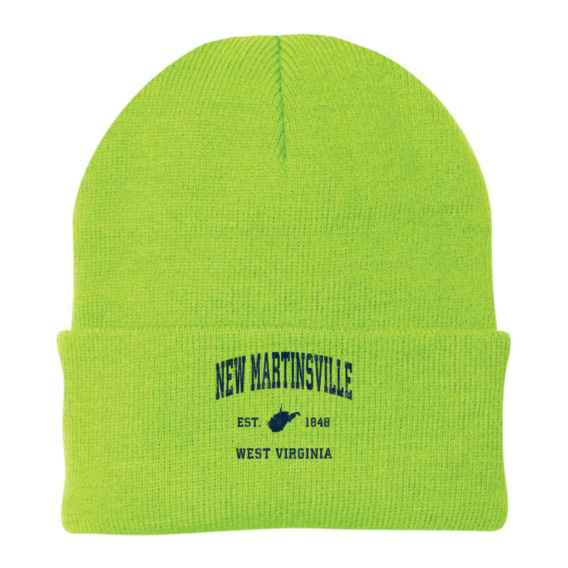 New Martinsville West Virginia Wv Vintage Athletic Navy Spor T Shirt Beanie | Artistshot