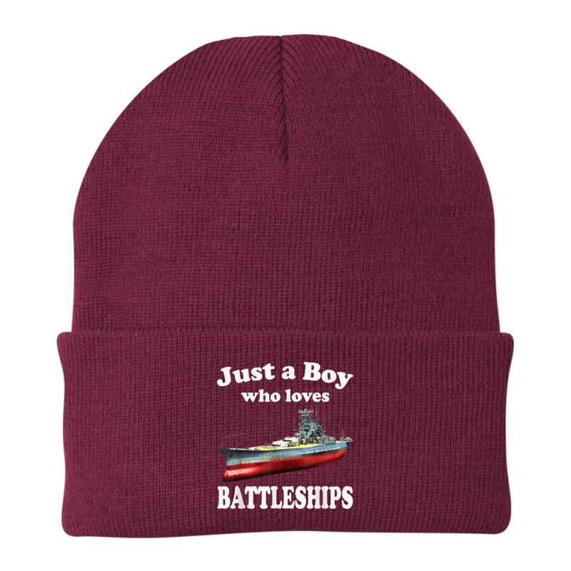 Just A Boy Who Loves Battleships & Ww2 Japanese Yamato Ship Beanie by Juan-Design | Artistshot