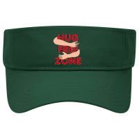 Hug Free Zone   Social Distancing Funny Visor Hat | Artistshot