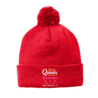 This Queen Was Born On December 7 Birthday High Heels T Shirt Pom Pom Beanie | Artistshot