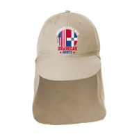 American Raised With Dominican Roots Dominican Republic Flag T Shirt Sun Shade Cap | Artistshot