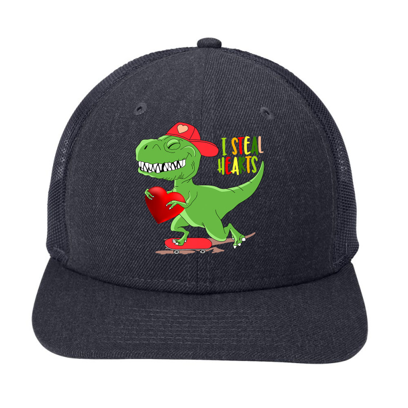 I Steal Hearts Tshirt Valentines Day Dinosaur Boys Kid (34) Snapback Trucker Cap | Artistshot