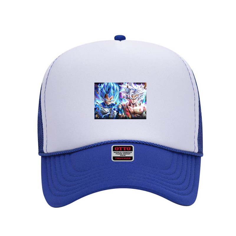 Vegeta And Goku Power Up Foam Trucker Hat by Ha Thu | Artistshot