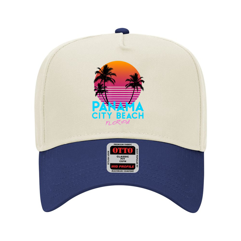 Panama City Beach Florida Retro 80s Adjustable Baseball Cap by Kosdapen517 | Artistshot