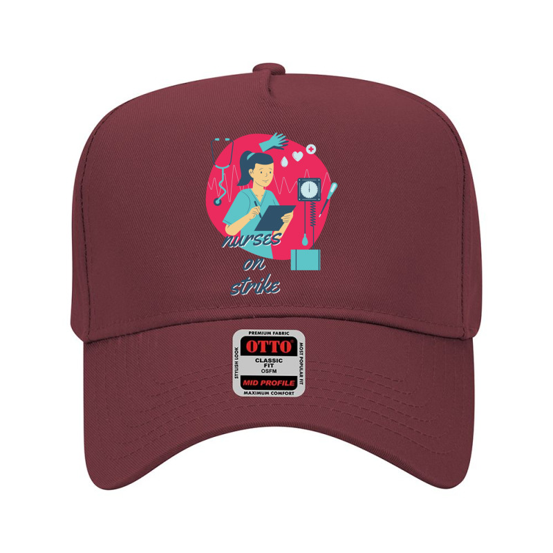 Nurses On Strike Adjustable Baseball Cap by cm-arts | Artistshot