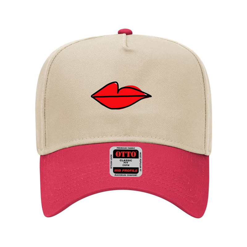 Red Lips As Seen On Villanelle Adjustable Baseball Cap by cm-arts | Artistshot