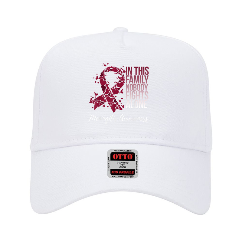 Family Support Meningitis Awareness T Shirt Adjustable Baseball Cap by cm-arts | Artistshot