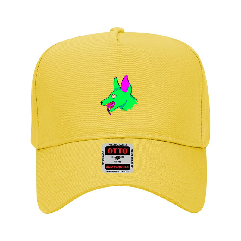 Neon Rabid Zombie Dog 1 Adjustable Baseball Cap by KelcieWhite | Artistshot