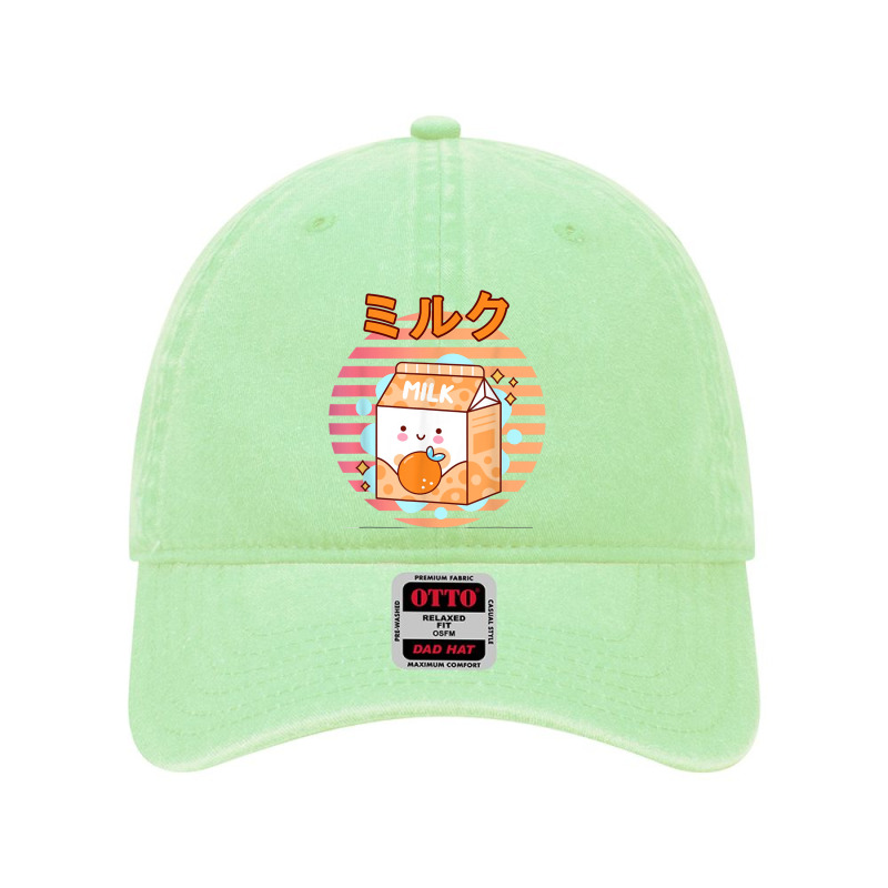 Cute Retro 90s Japanese Kawaii Orange Milk Shake Carton Dyed Cap by MarquesDesign | Artistshot