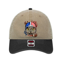 American Football Player Owl Bird Patriotic Animal Owl Lover Dyed Cap | Artistshot