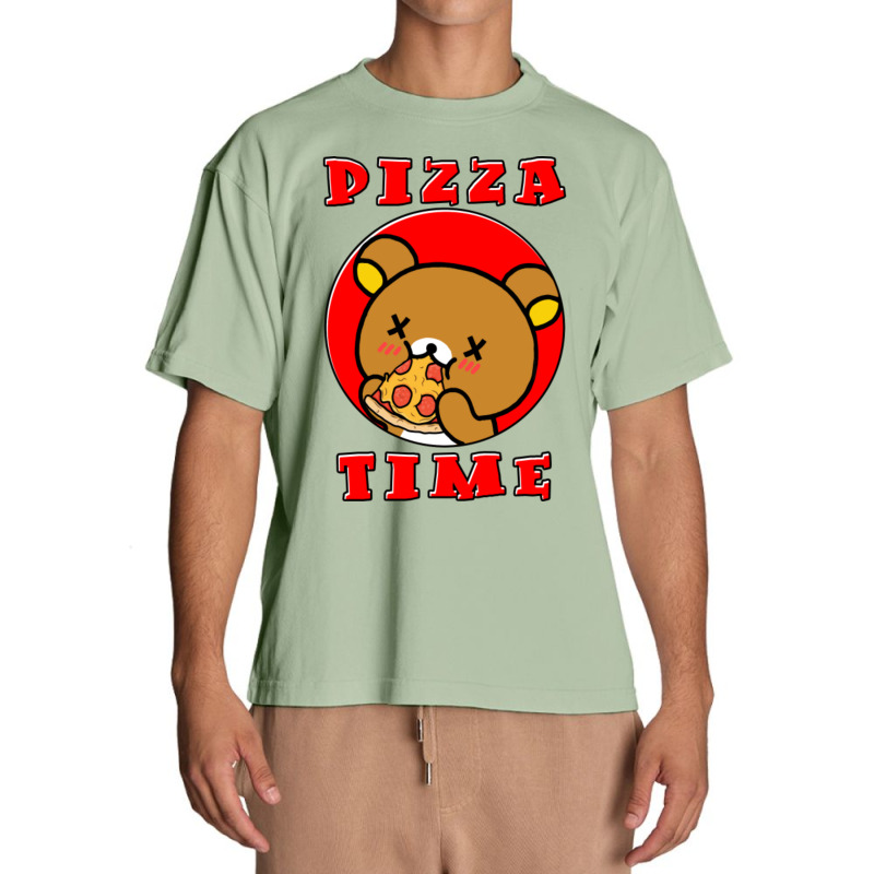 C:\users\dell\desktop\l2\chung 7\rilakkuma Relaxed Bear Pizza Time.png Urban Heavy T-shirt | Artistshot