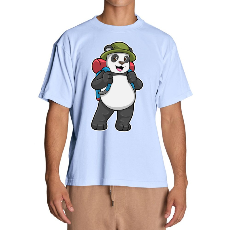 C:\users\dell\desktop\l2\chung 7\panda Types Panda As Hiker With Backp Urban Heavy T-shirt | Artistshot