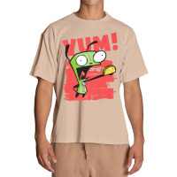 Invader Zim Gir Screaming Yum! Taco Portrait Urban Heavy T-shirt | Artistshot