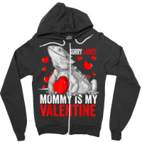 Sorry Ladies Mommy Is My Valentine Bearded Dragon Rescue T Shirt Zipper Hoodie | Artistshot