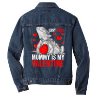 Sorry Ladies Mommy Is My Valentine Bearded Dragon Rescue T Shirt Men Denim Jacket | Artistshot