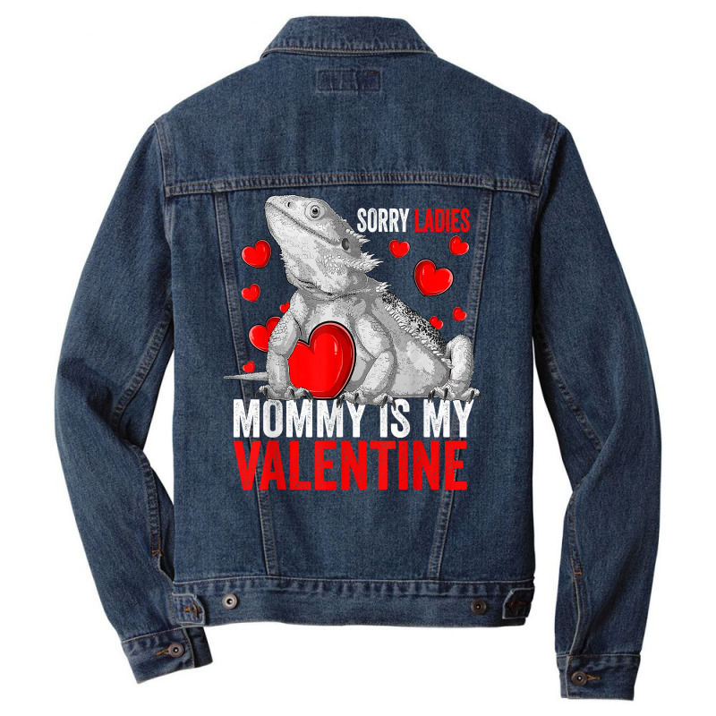 Sorry Ladies Mommy Is My Valentine Bearded Dragon Rescue T Shirt Men Denim Jacket by ayedencoplon | Artistshot