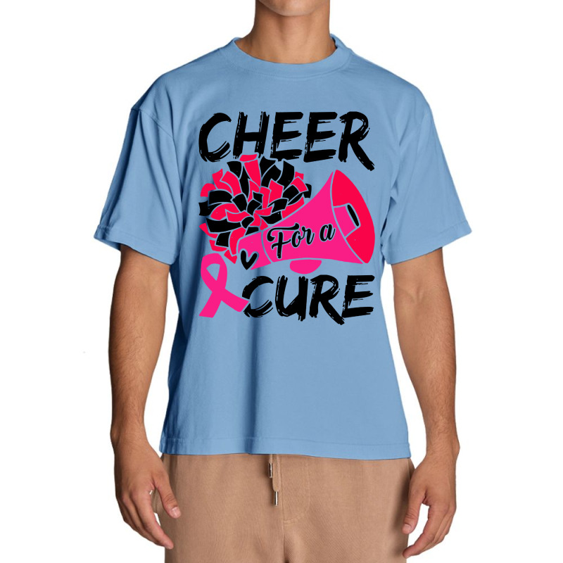 Cheer For Cure Pink Ribbon Awareness Women Urban Heavy T-shirt | Artistshot