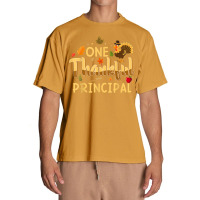 One Thankful Principal Fall Autumn Pumpkin Thanksgiving Urban Heavy T-shirt | Artistshot