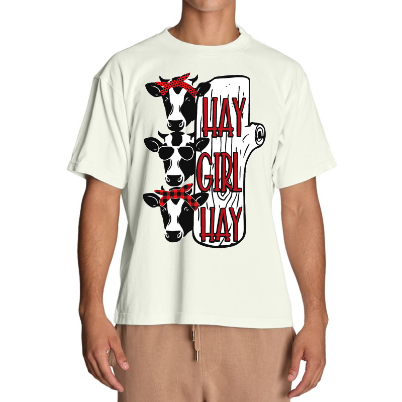 Cow Cattle Hay Girl Hay Dairy Cow 163 Heifer Urban Heavy T-shirt | Artistshot