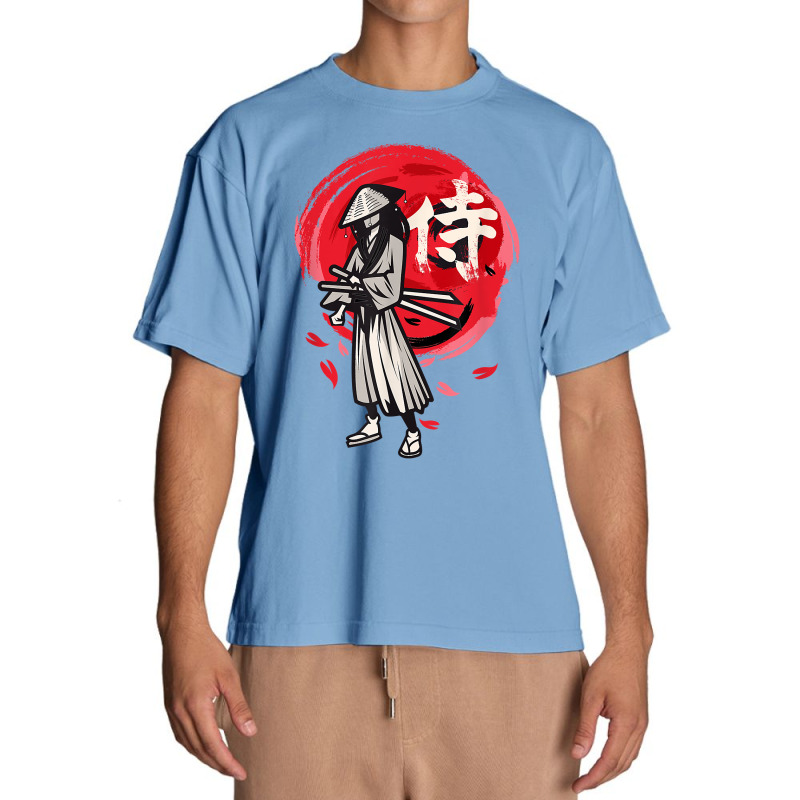 Retro Japanese Warrior Samurai Japan Writing Gift Men Women Urban Heavy T-shirt | Artistshot