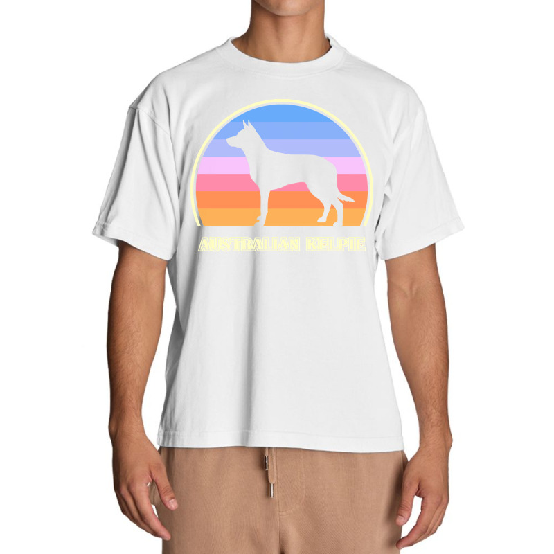 Australian Kelpie Australian Kelpie Vintage Sunset Dog Urban Heavy T-shirt by relativemedulla | Artistshot