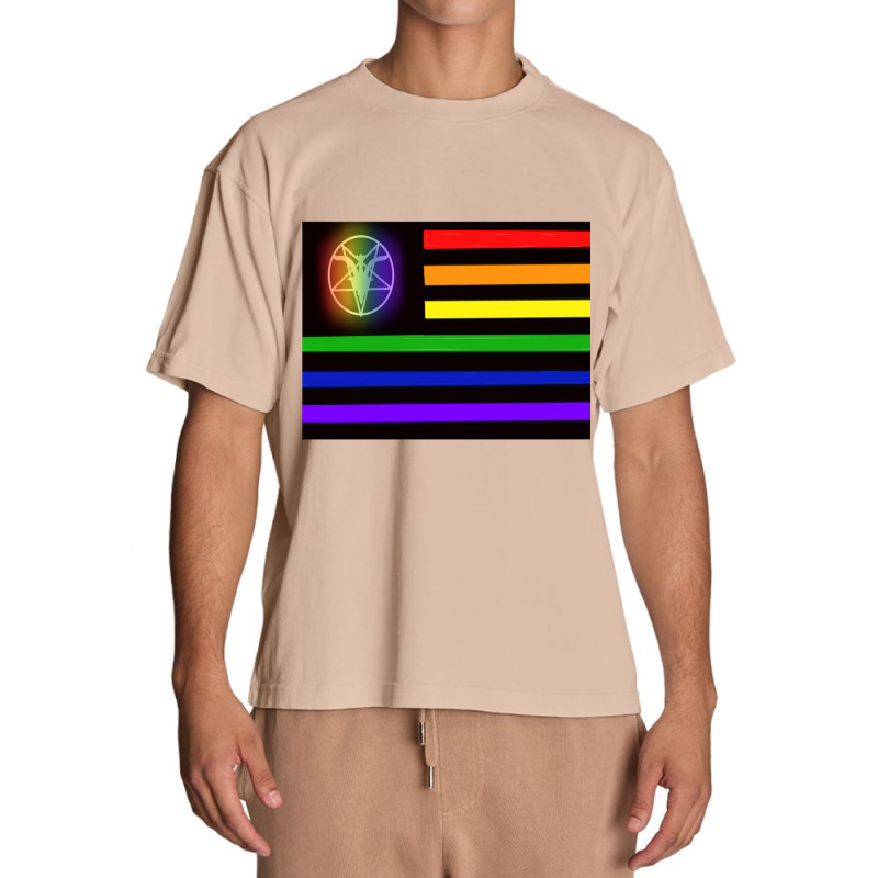 Satanic Temple Pride Flag Urban Heavy T-shirt by SEANMCDONOUGH | Artistshot