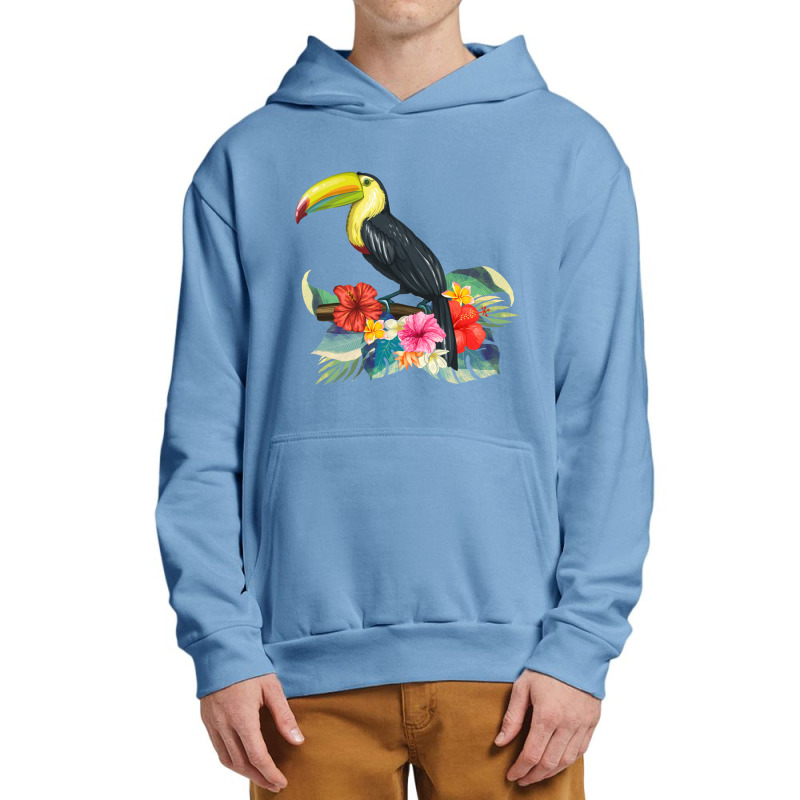 Toucan Exotic Birds Tropical Flowers Leaf Bird Of Paradise Sweatshirt Urban Pullover Hoodie by cm-arts | Artistshot