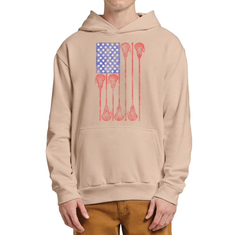 Lacrosse Stick Lax American Flag Urban Pullover Hoodie by cm-arts | Artistshot